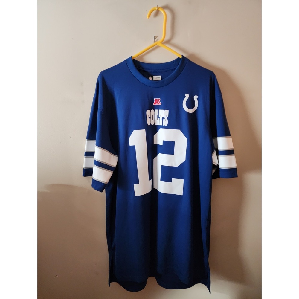andrew luck #12 indianapolis colts team apparel mens XL jersey tshirt NFL